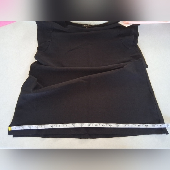 Massimo Dutti/ Black Ruffle Sleeve Top/ Stretchy/ Size US S - Picture 10 of 15